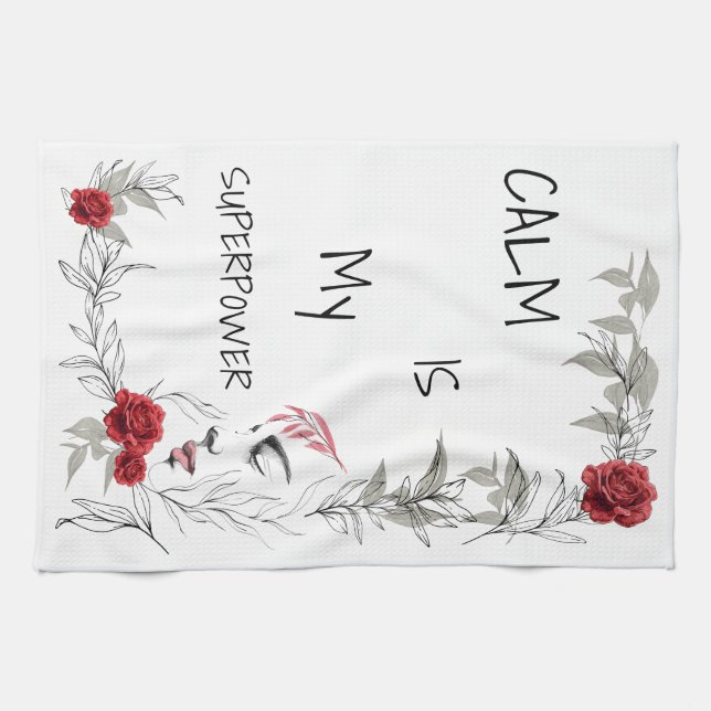 Calm Is My Superpower | Self Trust & Confidence Tea Towel (Horizontal)
