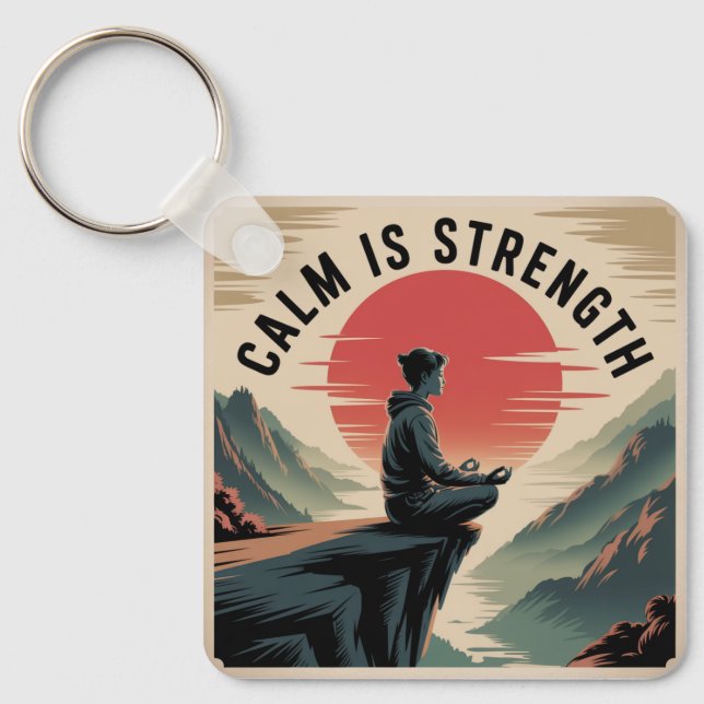 Calm Is Strength Key Ring (Front)