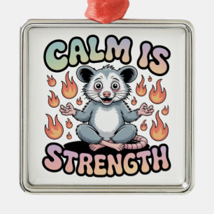 Calm Is Strength Metal Tree Decoration