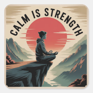 Calm Is Strength Square Sticker