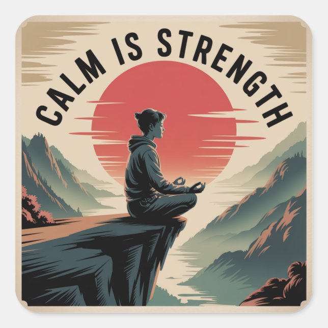 Calm Is Strength Square Sticker (Front)