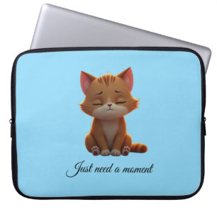 Calm kitty laptop sleeve