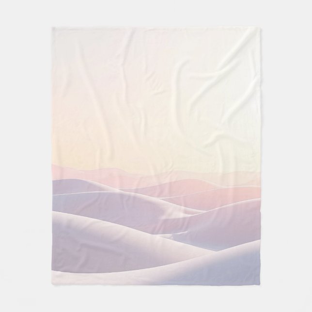 Calm light background with sand dunes fleece blanket (Front)