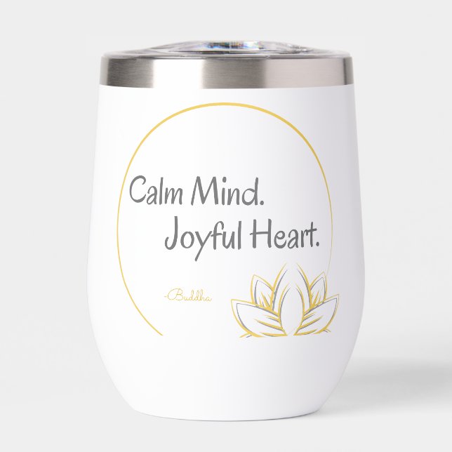 Calm Mind Joyful Heart Buddha Quote (Front)