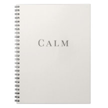 Calm – Minimal Typography Notebook