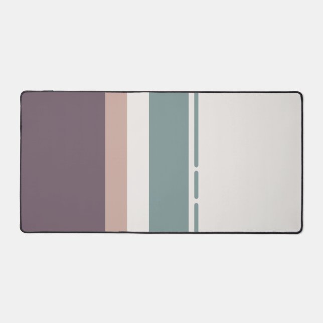 Calm Neutral Stripes – Minimal Workspace Mat (Front)