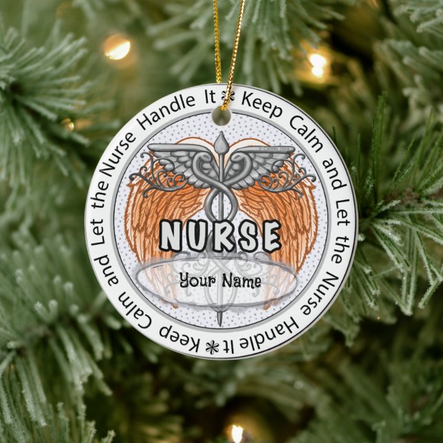 Calm nurse  ceramic tree decoration (Tree)