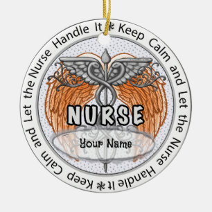 Calm nurse  ceramic tree decoration