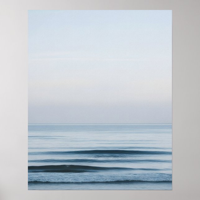 Calm Ocean Horizon Minimal Wall Art (Front)