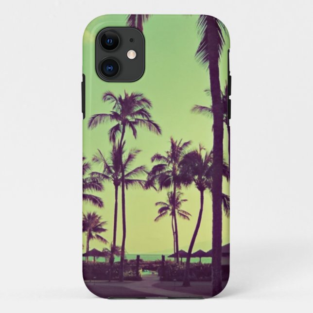 Calm Palm tree Case-Mate iPhone Case (Back)