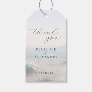 Calm Pastel Beach Waves Gift Tags