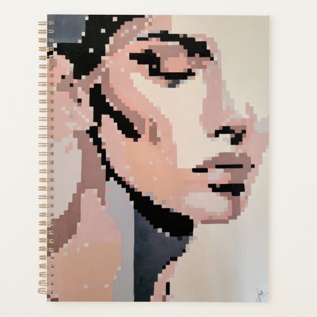 Calm pastel face planner (Front)