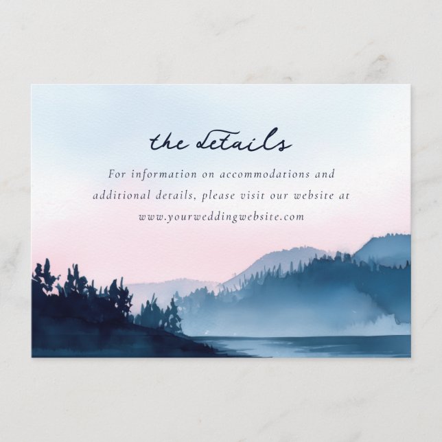 Calm Pastel Watercolor Landscape Enclosure Card (Front)