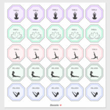 Calm Pastel Yoga and Pilates Planner Stickers
