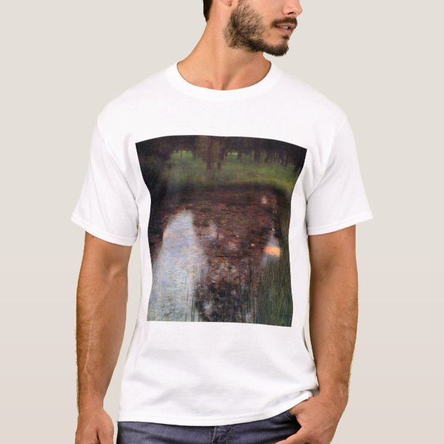 Calm Pond on Kammer Castle Grounds, Gustav Klimt T-Shirt (Front)