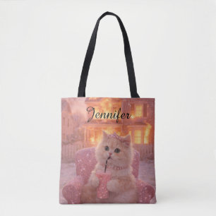 Calm Princess Cat During Total Chaos Tote Bag