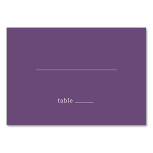 Calm Purple Minimalist Line Table Number