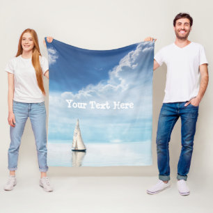 Calm Sailing with Bluest Skies Fleece Blanket