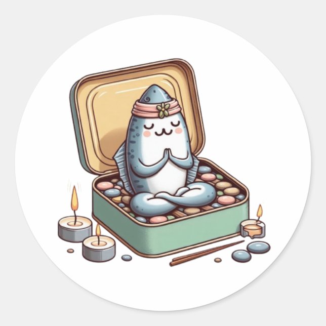  Calm Sardine Zen Master Sticker (Front)
