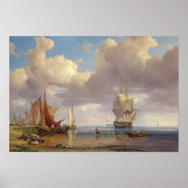 Calm Sea, 1836 Poster (Front)