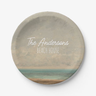 Calm Sea 1866 Gustave Courbet National Gallery Paper Plate
