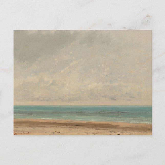 Calm Sea 1866 Gustave Courbet National Gallery Postcard (Front)