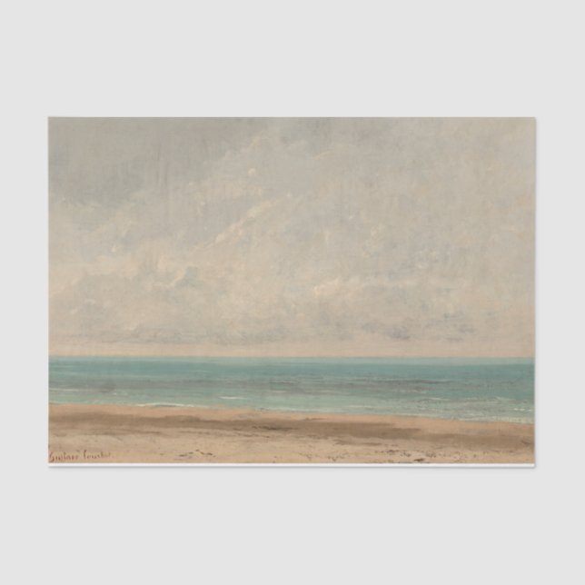 Calm Sea 1866 Gustave Courbet National Gallery Tissue Paper (Front)