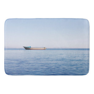 Calm sea boat bath mat