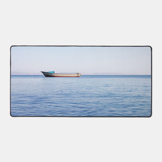 Calm sea boat desk mat (Front)