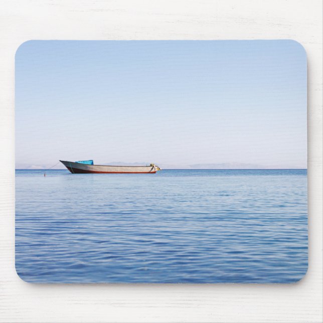 Calm sea boat mouse pad (Front)