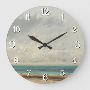 Calm Sea – Gustave Courbet Large Clock