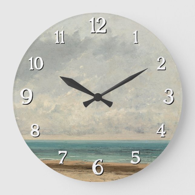 Calm Sea – Gustave Courbet Large Clock (Front)