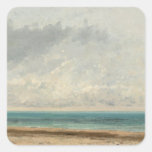 Calm Sea – Gustave Courbet Square Sticker