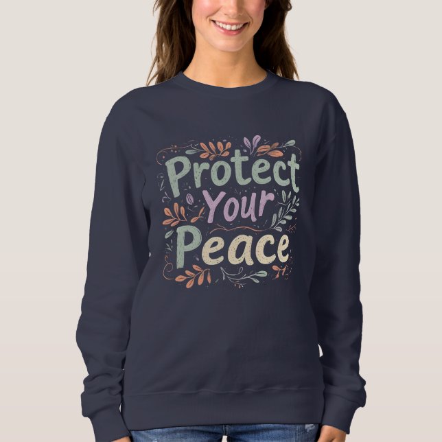 Calm Self Care Back to School Teacher Sweatshirt (Front)