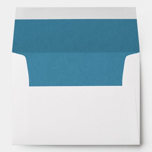 Calm & simple Blue linen textured background  Envelope (Back (Bottom))