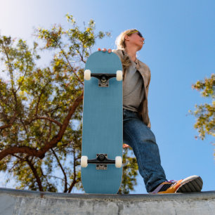Calm & simple Blue linen textured background  Skateboard