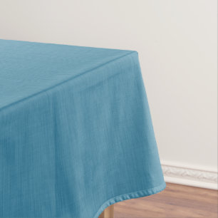 Calm & simple Blue linen textured background Tablecloth