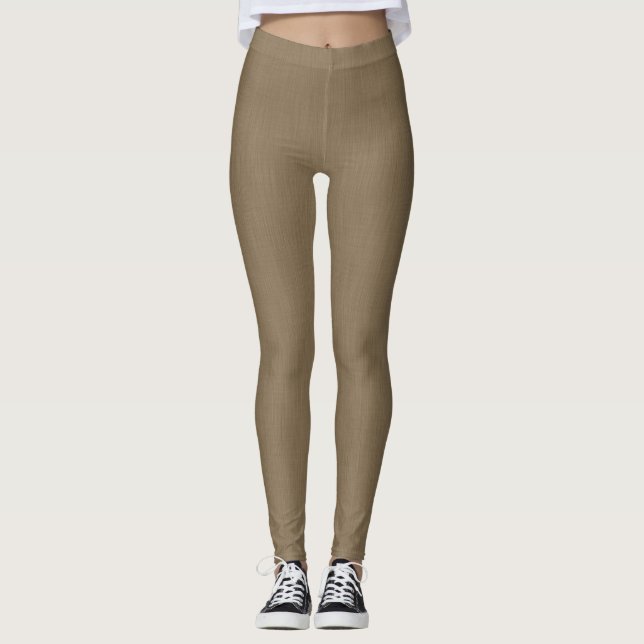 Calm & simple Brown textured background  Leggings (Front)