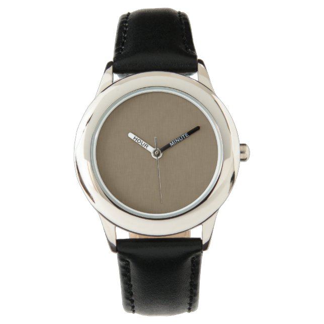 Calm & simple brown textured background  watch (Front)