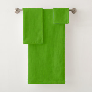 Calm & simple lime green textured background bath towel set