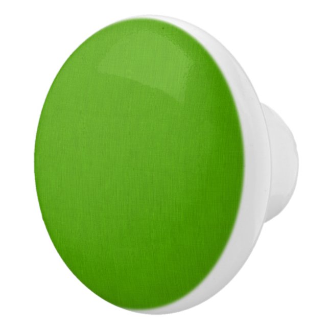 Calm & simple lime green textured background  ceramic knob (Right)