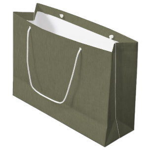Calm & simple olive green textured background large gift bag