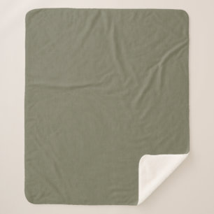 Calm & simple olive green textured background sherpa blanket