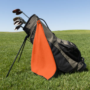 Calm & simple orange textured background  golf towel