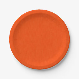 Calm & simple orange textured background paper plate