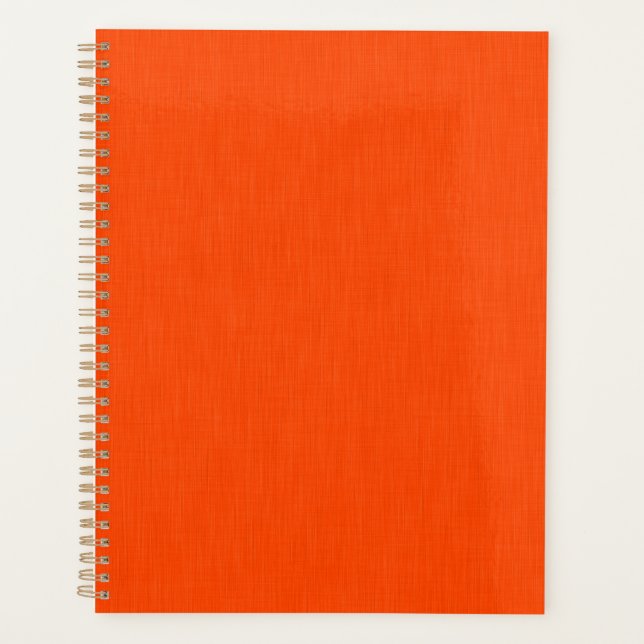 Calm & simple orange textured background  planner (Front)
