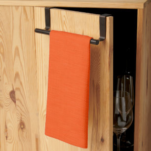 Calm & simple orange textured background  tea towel