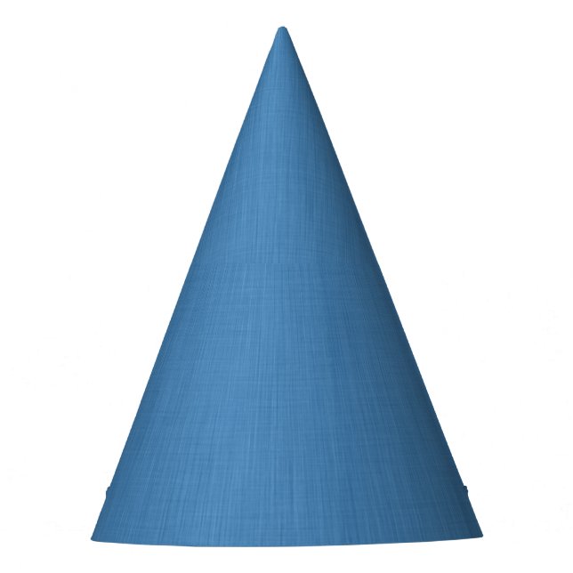 Calm & simple plain blue textured background party hat (Front)