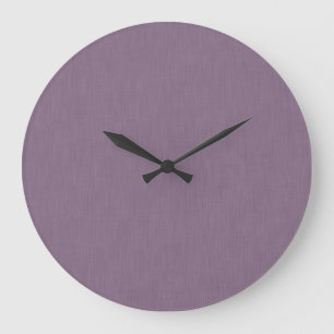 Calm & simple Purple textured background  Large Clock