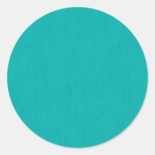 Calm & simple  Turquoise textured background  Classic Round Sticker (Front)